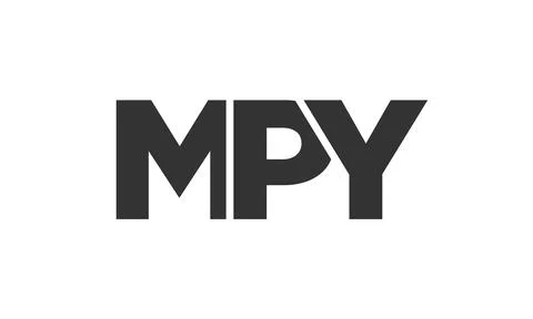 MPY logo design template with strong and modern bold text. Initial based ve.. Stock Illustration