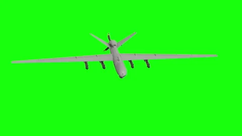 MQ-9 Reaper Drone in Flight – Military UAV 3D Render Video stock 332139120