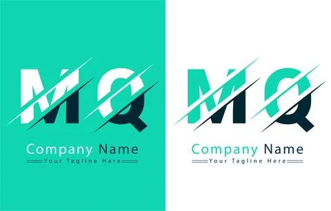 MQ Letter Logo Vector Design Template Elements Stock Illustration