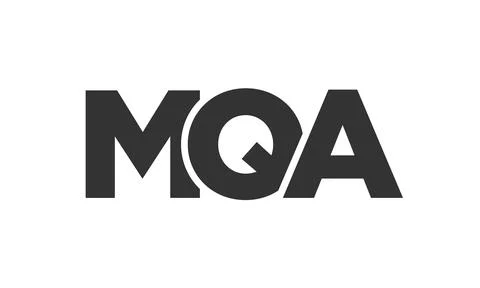 MQA logo design template with strong and modern bold text. Initial based ve.. Illustrazione stock