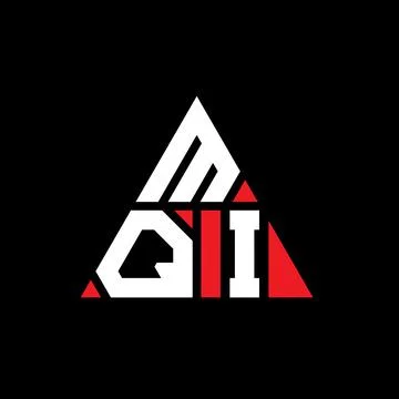 MQI triangle letter logo design with triangle shape. MQI triangle logo desi.. Stock Illustration