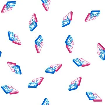 Mqls generated isometric icon seamless pattern Stock Illustration