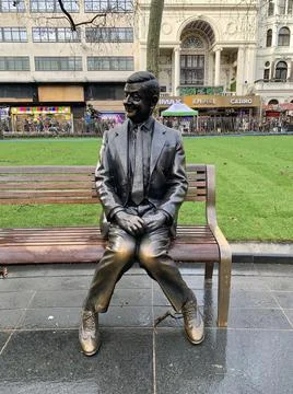 Mr Bean bronze statue Stock Photos