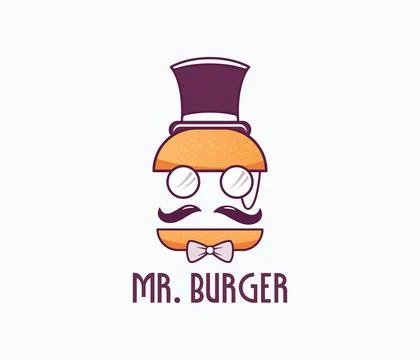 Mr. Burger Logo Stock Illustration