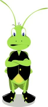 Mr. cricket is angry Stock Illustration