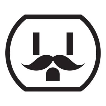 Mr. Electrical Plug logo icon vector Stock Illustration