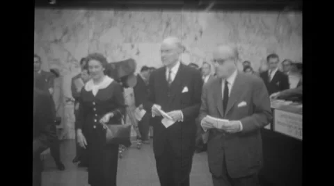 Mr. John Folger, Gen Howard Cullman and Mr. Struyf attending the inauguration Stock Footage 37594995