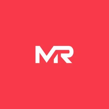 Mr, logo, m, mr logo, r, logo design, logotype, initial, letter, vector, icon Stock Illustration