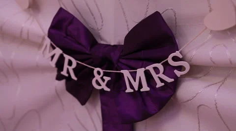 Mr. &amp; Mrs. decoration Stock-Footage 41874134