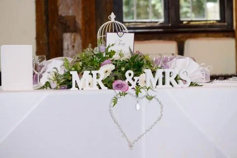 Mr &amp; Mrs decoration Stock Photos