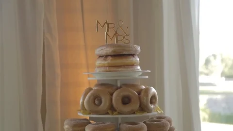 Mr. &amp; Mrs. Donuts Stock Footage 112214338