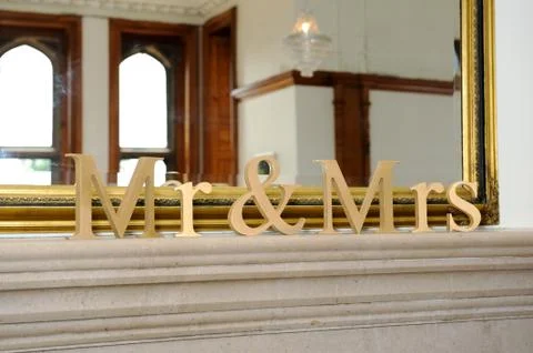 Mr &amp; mrs wedding Stock Photos