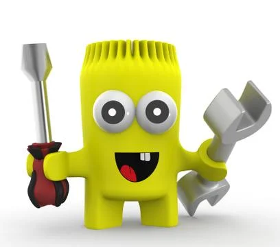 Mr paz mechanic Stock Illustration