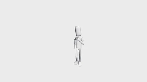 Mr Poser Animation:  Run and Break Left Video stock 33731190