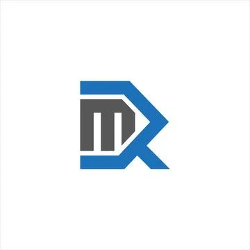 MR RM Letter monogram Initial Logo Design Template Vector Illustration. MR .. Stock Illustration