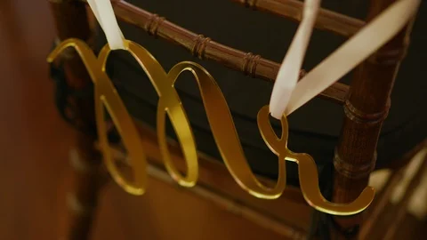 Mr Sign at Wedding Reception Stock Footage 94741877