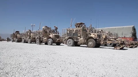 MRaps Ready to Go  co Stock Footage 116615111