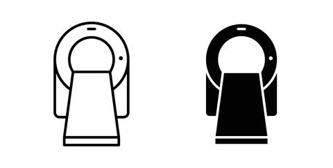 MRI and CT Scanner icon Illustration designs pack for Web Stock Illustration