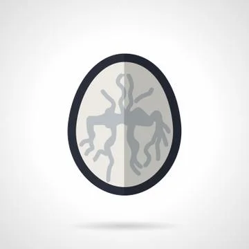 MRI of brain flat vector icon イラスト素材