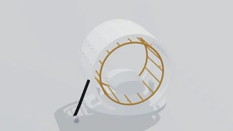 Mri coil neuro 3d loop white background 3D animation seamless loop Vídeos de archivo 341849955