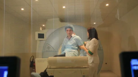 MRI (CT) full human scanning process - Sequence of the best shots in one. Stock Footage 45898311