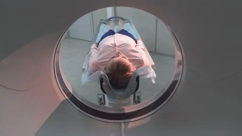 Mri (Ct) Scanning Process (Rolling With Patient) Video stock 112861119