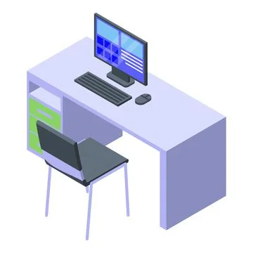 Mri desktop computer icon, isometric style Stockillustratie