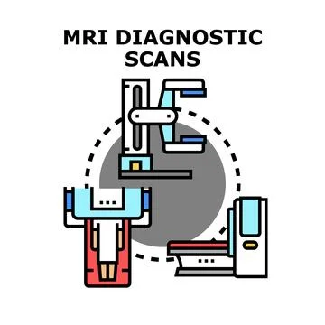 Mri diagnostic scans vector concept illustration Stock Illustration