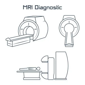 MRI diagnostic vector icons Stock Illustration