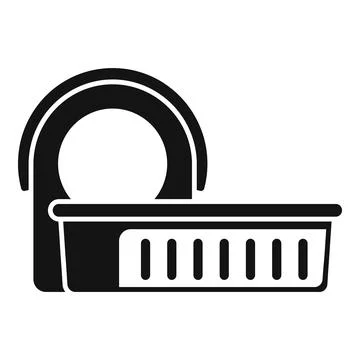 Mri equipment icon simple vector. Cerebral apparatus Ilustração Stock