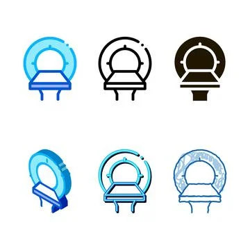 Mri equipment icon vector outline multistyle Stock Illustration