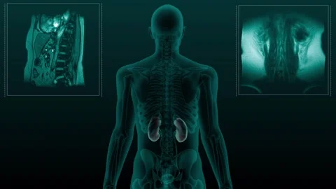 MRI human urinary system kidneys Stock Footage 270477983
