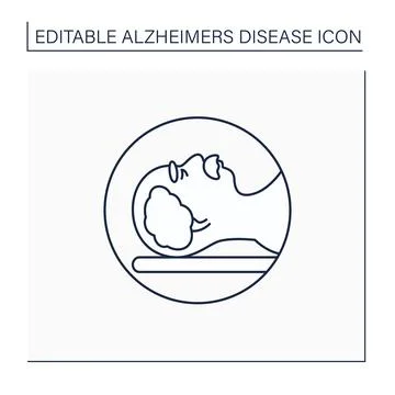 MRI line icon Stock Illustration