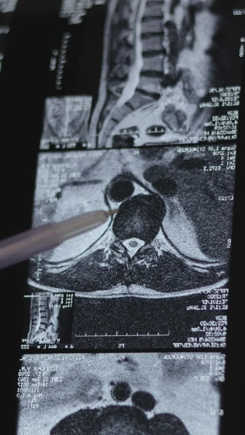 MRI of lumbar spine Stock Footage 295666926