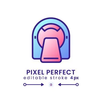 MRI machine gradient fill desktop icon 스톡 일러스트