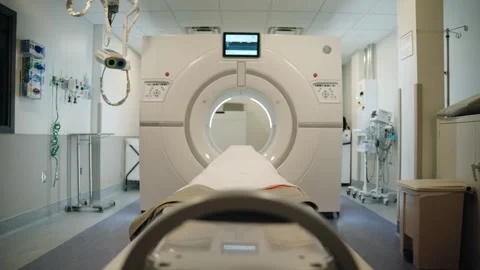Mri machine in hospital, rack focus of Stock Footage 298206140