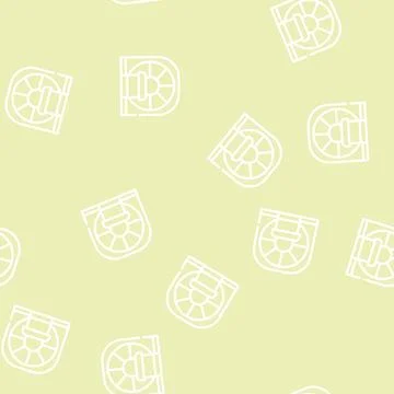 Mri medical machine line vector seamless pattern Stock Illustration
