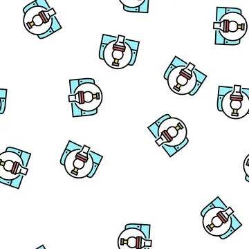 Mri medicine machine vector seamless pattern Illustrazione stock