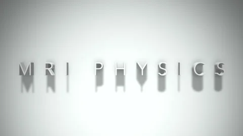 Mri physics 3D title animation with shadows on a white background Stock Footage 297082280