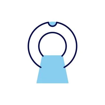 MRI related vector icon. 库存插图
