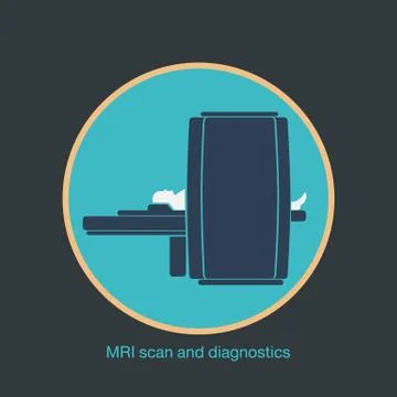 MRI scan and diagnostics vector. Vector illustration Stock Illustration