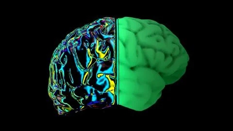 MRI scan of the brain Illustrazione stock