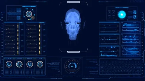 MRI Scan HUD Medical Interface Loop Animation for Radiology and Diagnostics Stock Footage 332967875