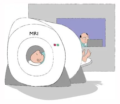MRI scan, illustration 스톡 일러스트