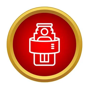 Mri scan machine performing medical imaging diagnostics Stock Illustration
