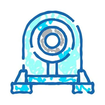 Mri scan machine performing medical imaging diagnostics Stock Illustration