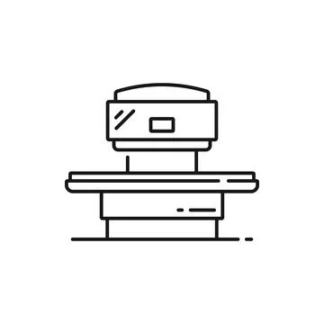 MRI scan or Xray device icon, computed tomography Illustrazione stock