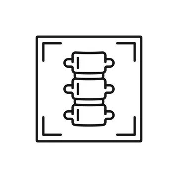 MRI scan outline icon, computed tomography machine イラスト素材