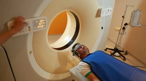 MRI scan performed on patient Stock Footage 12519082