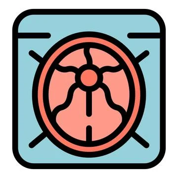 Mri scan showing human brain with neural activity icon Stock Illustration